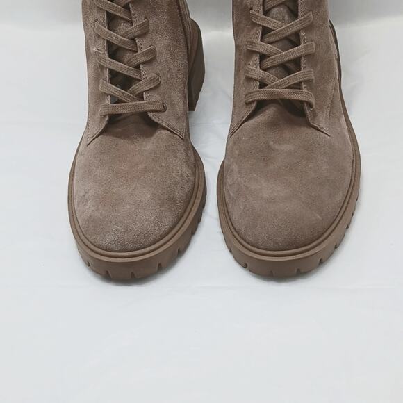 Vince Camuto Fawdry Tan Suede Combat Boots Women’s 10M Moto Lug Sole Fall - Picture 5 of 11